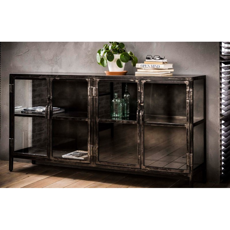 ZI Sideboard Rift metal 4 doors